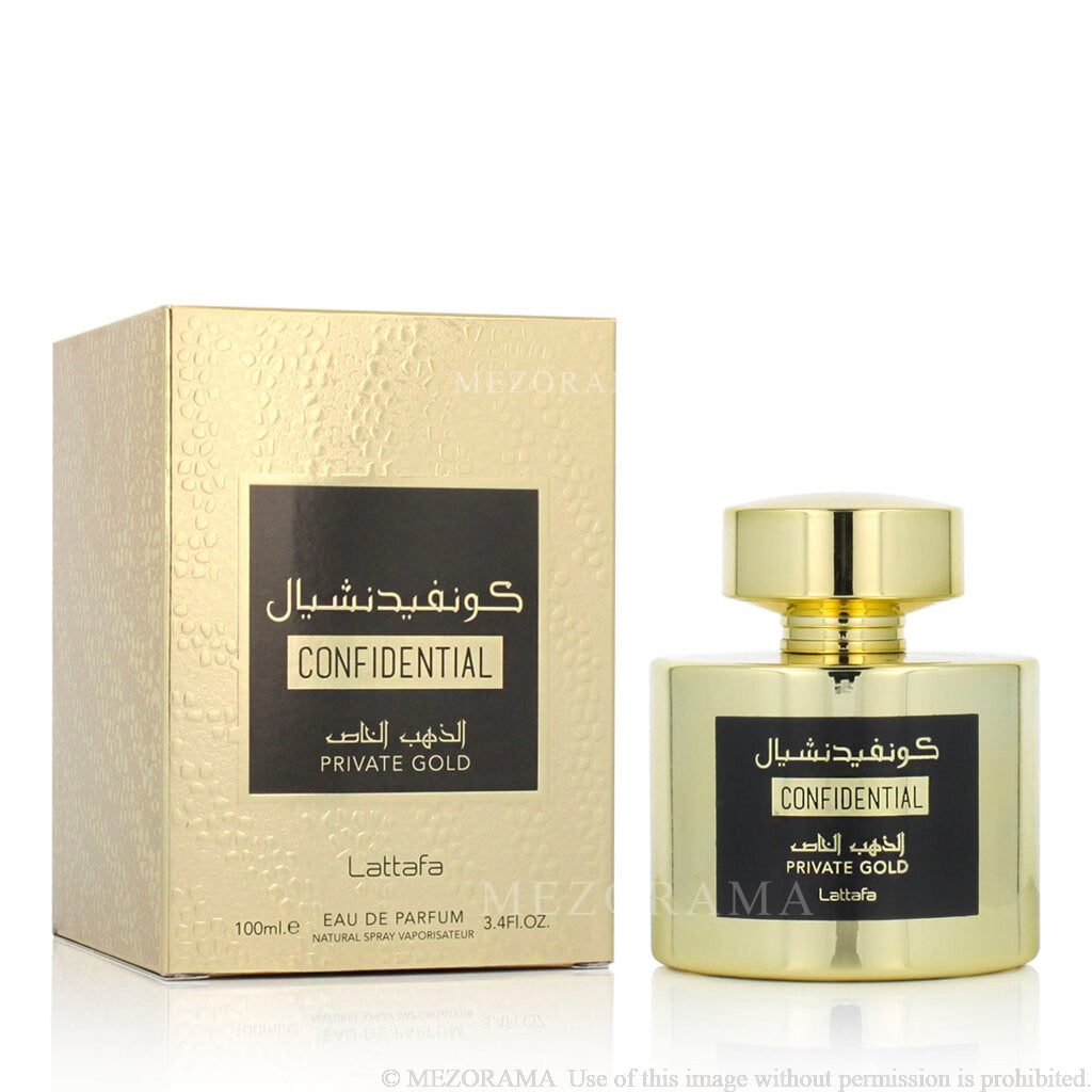 Exotic Fruity Perfume, Confidential Private Gold, Unisex, Eau de Parfum, 100 ml