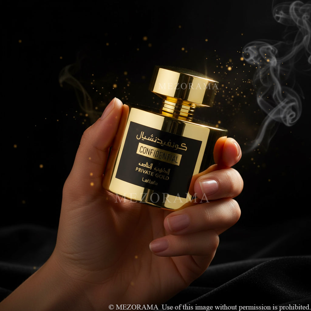 Exotic Fruity Perfume, Confidential Private Gold, Unisex, Eau de Parfum, 100 ml