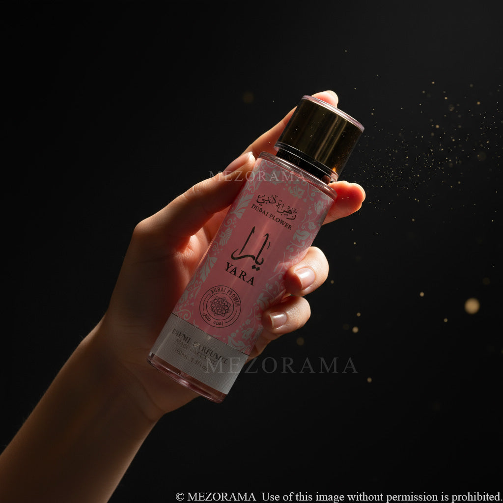 Sweet Sophisticated Elegance, YARA ROSE Fragrance Mist, Body and Hair, 250 ml