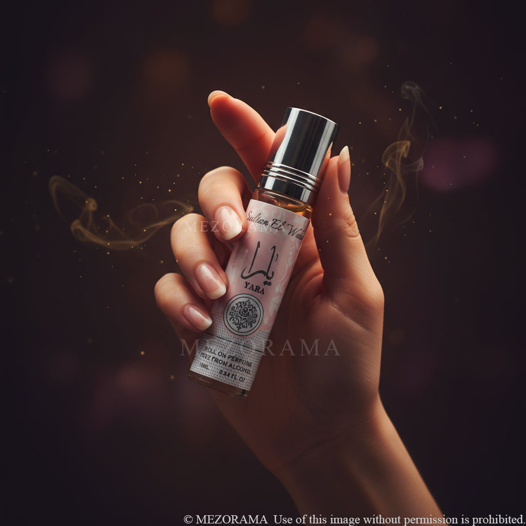 Long Lasting Perfume, YARA ROSE Perfume Roll-on, Concentrated Perfume Oil Alcohol-Free, 10 ml