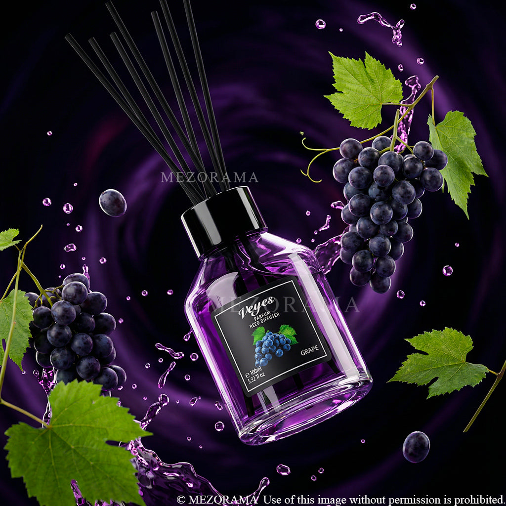 DIFFUSERS Intense Gourmand Ambiance, Diffuseur Veyes, Raspberry & Vanilla, Decorative Home Fragrance, 110ml