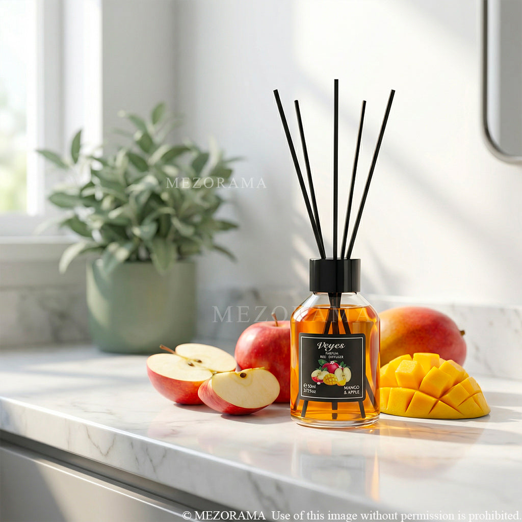 DIFFUSERS Intense Gourmand Ambiance, Diffuseur Veyes, Raspberry & Vanilla, Decorative Home Fragrance, 110ml
